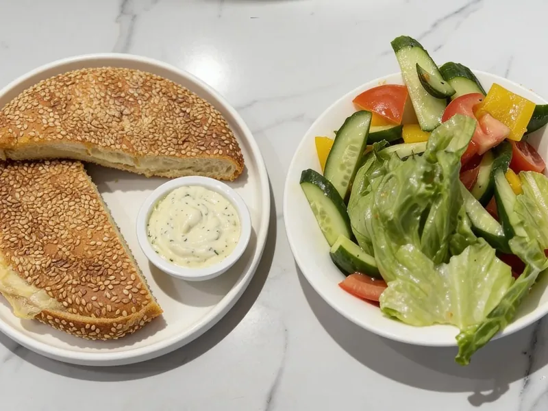 בייגל טוסט טבעוני במרינה ביי